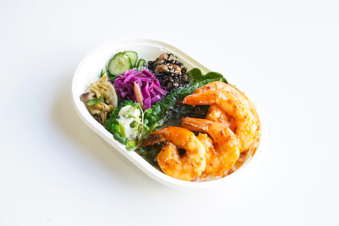 甘辛ヤンニョムソースの麹ガーリックシュリンプBOX